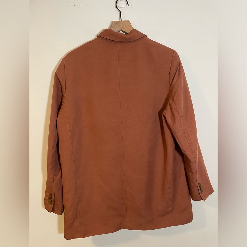 Everlane The Cotton-Linen Blazer Soft Rust Women’s Size 16 Soft Rust Color - Picture 6 of 10